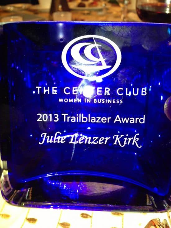 women in business intraclub at the Center Club Trailblazer Awards 2013